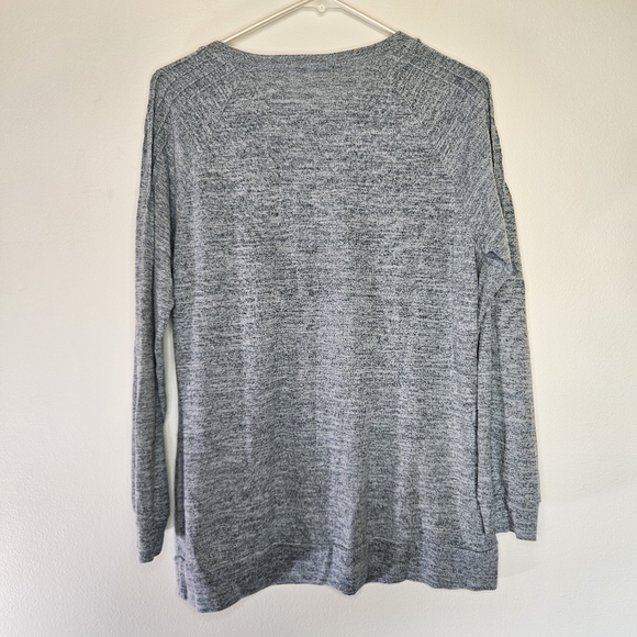 Shein Gray Crew Neck Long Sleeve Lightweight Sweater Sz L - Picture 10 of 10